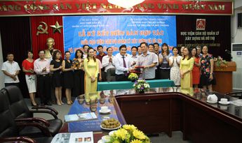 Ký kết hợp tác với Học viện cán bộ quản lý xây dựng và đô thị