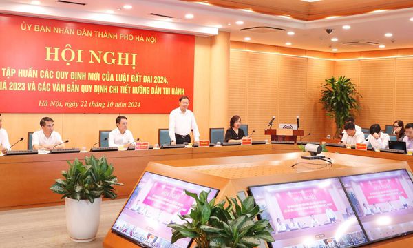 Bộ Tài nguyên và Môi trường tập huấn các điểm mới của Luật Đất đai 2024 và các Nghị định hướng dẫn thi hành tại Hà Nội
