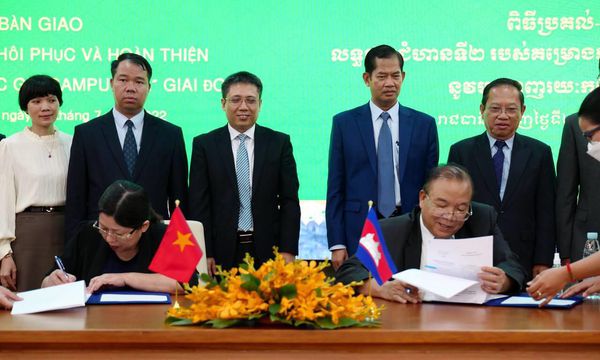 Bàn giao kết quả Dự án Khôi phục và hoàn thiện hệ thống độ cao quốc gia giai đoạn 2 cho Bộ Quản lý đất đai, Quy hoạch đô thị và Xây dựng Campuchia