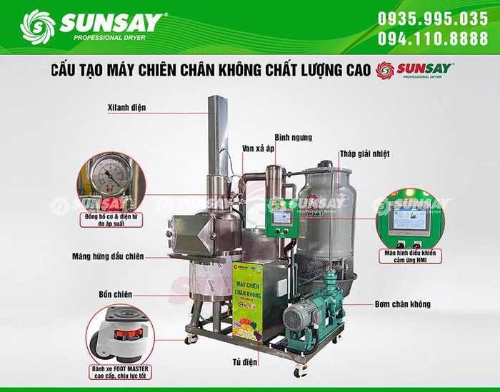 Máy chiên chân không 50 kg năng suất lớn 1